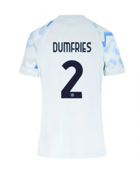 Billige Fotballdrakt Inter Milan Denzel Dumfries #2 Replika Bortedrakt Dame 2025-26 Kortermet Billige Fotballdrakt Inter Milan Denzel Dumfries #2 Replika Bortedrakt Dame 2025-26 Kortermet